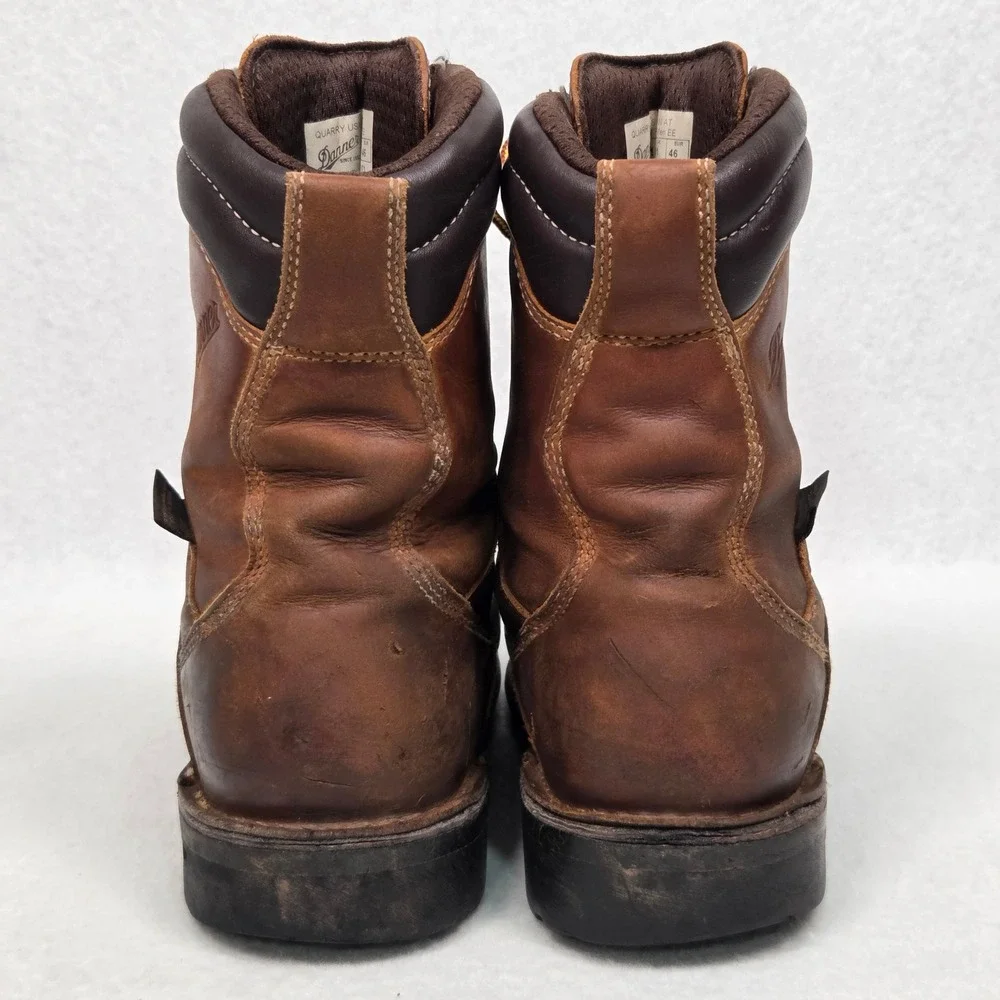 Danner Quarry USA Work Boots Mens 11.5 EE Brown Alloy Toe Gore-Tex Vibram 17317